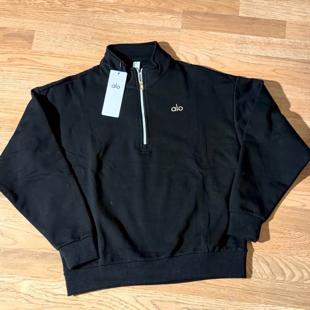 💪🏼 ALO Yoga Unisex Black Zip-Up Sweater 🖤 - Picture 5 of 10